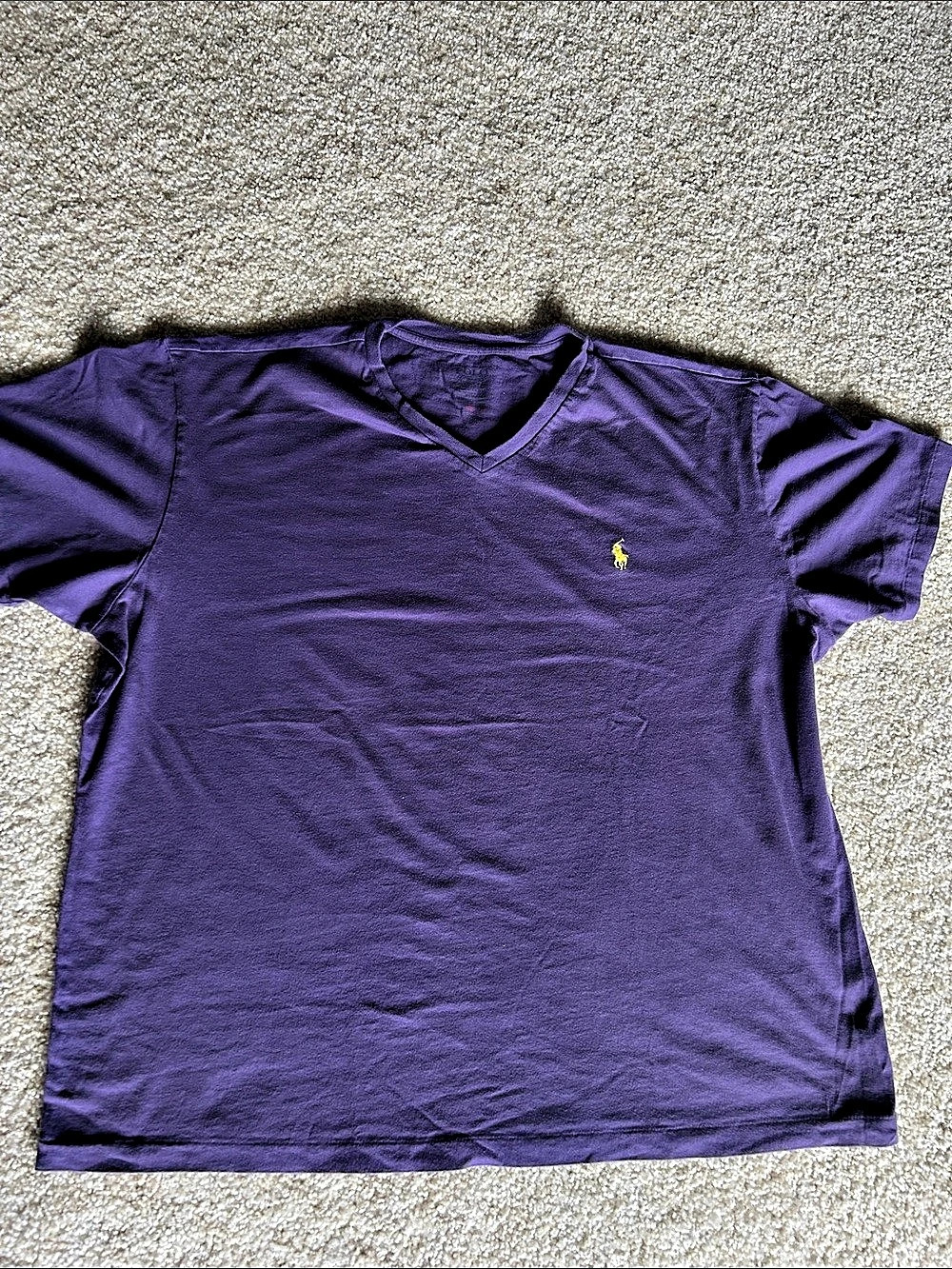 Polo Ralph Lauren V-Neck T-Shirt Purple Large